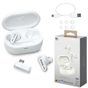 Słuchawki AKG N5 Hybrid TWS  białe - ANC i Adapter USB-C