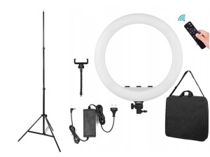 Lampa pierścieniowa LED Ring MITOYA MTY-18C 45cm 2700-6500K + Statyw oświetleniowy