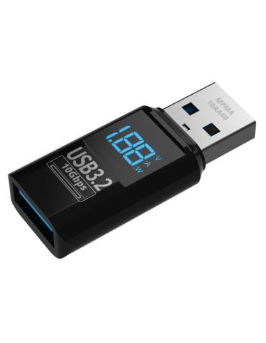 Miernik Adapter Mathorn  USB A do USB A LED PD 60W 3A VAW 10Gbps