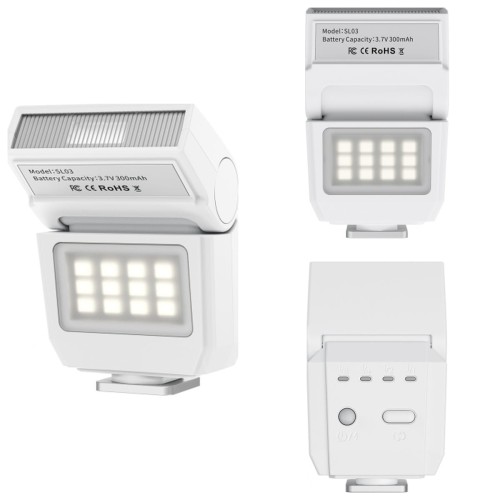 Lampa błyskowa Ulanzi SL03 GN8 Stopka ISO Biała
