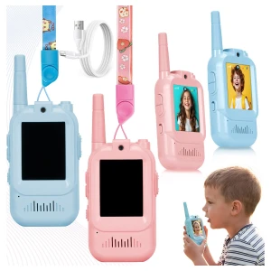 Krótkofalówka wideo Redleaf walkie-talkie WT2 - niebieska, różowa