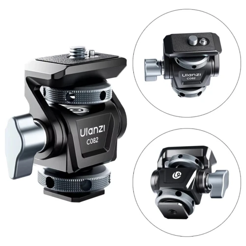 Mini głowica na aparat lub gwint 1/4'' do monitora Ulanzi CO82