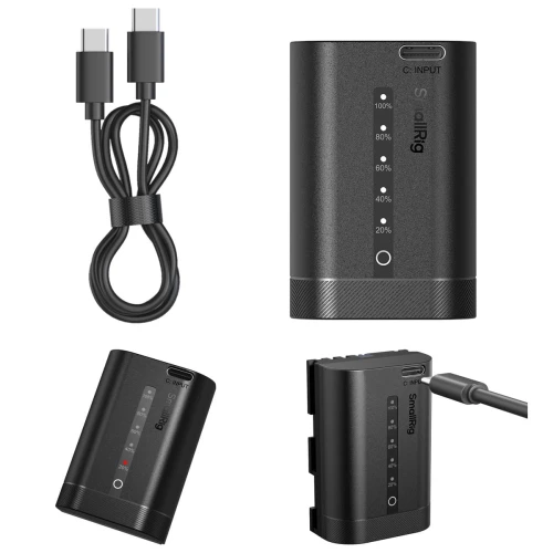 Akumulator SmallRig 5298 do Canon LP-E6P 2600mAh USB-C z wyświetlaczem