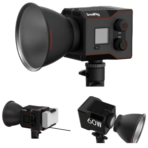 SmallRig 4376 Lampa LED COB RC 60B Akumulator + Uchwyt Zacisk na Powerbank