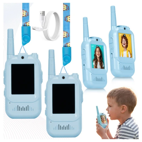 Krótkofalówka wideo Redleaf walkie-talkie WT2 - niebieska, niebieska
