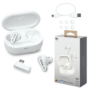 Słuchawki AKG N5 Hybrid TWS  białe - ANC i Adapter USB-C