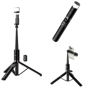 Selfie stick statyw z pilotem  i światłem LED Hoco K34