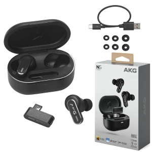 Słuchawki AKG N5 Hybrid TWS  czarne - ANC i Adapter USB-C