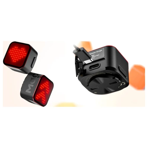 Lampka Rowerowa Tył Magene L308 Smart LED Światło Stop Wzory