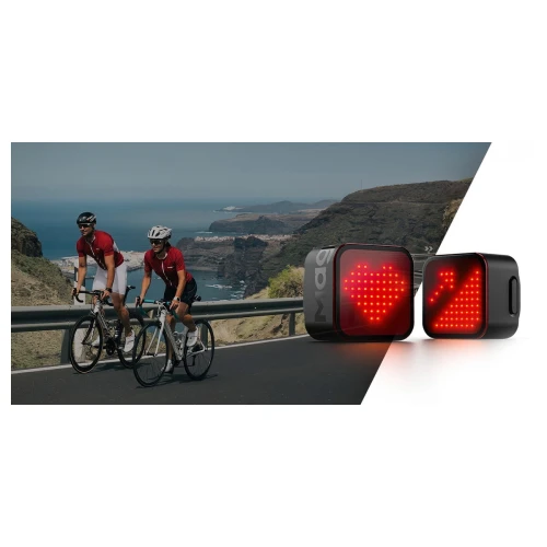 Lampka Rowerowa Tył Magene L308 Smart LED Światło Stop Wzory