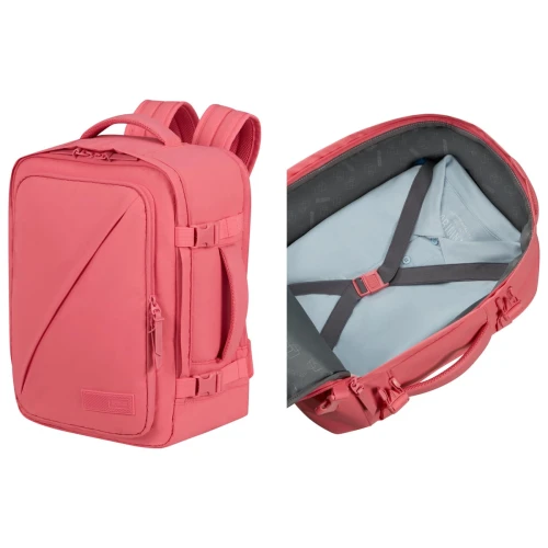 American Tourister PLECAK KABINOWY (RYANAIR/WIZZ AIR)TAKE2CABIN S/M CASUAL PINK GLITCH