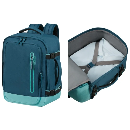 American Tourister PLECAK KABINOWY (RYANAIR/WIZZ AIR)TAKE2CABIN S/M SPORT HARBOR BLUE