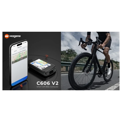 Licznik Rowerowy GPS Magene C606 V2 Nawigacja Dotyk WiFi Strava