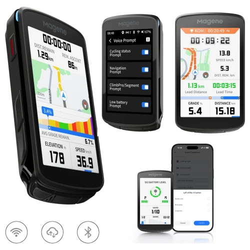 Licznik Nawigacja Magene C706 WiFi ANT+ Dotyk 3,3" Lektor PL