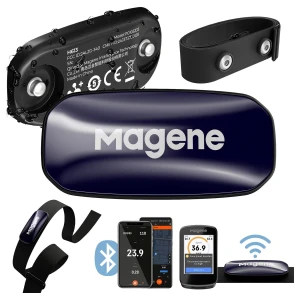 Czujnik Tętna Pas Magene H613 Akumulator Pamięć ANT+ Bluetooth rozmiar S
