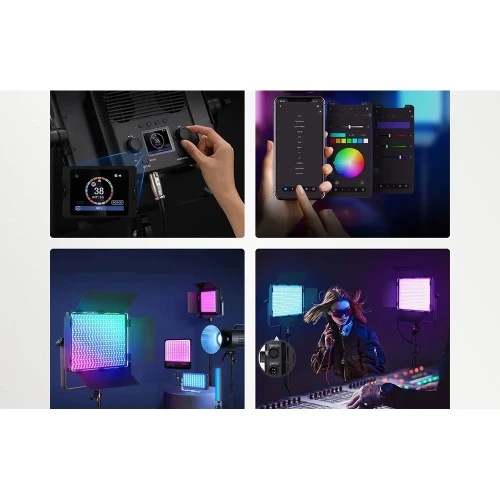 Panel Lampa LED NEEWER RBB1200 RGBWW 2500-10000K Aplikacja DMX V-Mount