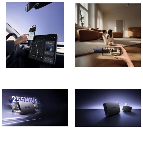 Czytnik kart SD MicroSD USB-C USB 3.0 Lexar RW360 do telefonu laptopa