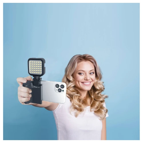Zestaw do nagrywania telefonem statyw mikrofon lampa LED Digipower vloggera
