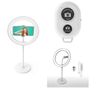 Lampa Pierścieniowa LED 10" 25cm Vlogging Kit My Story Pilot Bluetooth