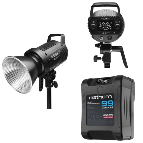 Lampa Studyjna LED Światło Ciągłe 120W V-mount Zestaw Plenerowy Akumulator