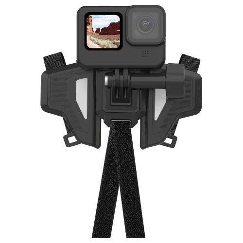 Uchwyt na kask motocyklowy mocowanie na brode do kamery GoPro Telesin
