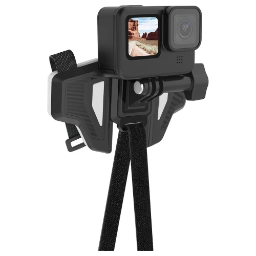 Uchwyt na kask motocyklowy mocowanie na brode do kamery GoPro Telesin