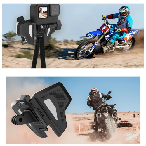Uchwyt na kask motocyklowy mocowanie na brode do kamery GoPro Telesin