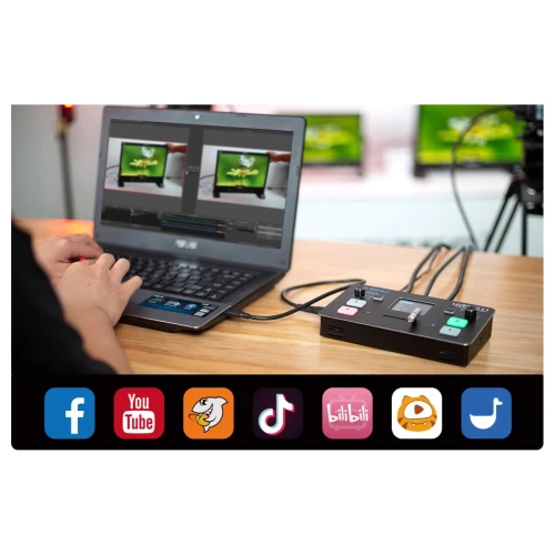 Mikser video Feelworld LIVEPRO L1 4-kanałowy switcher HDMI USB FullHD OBS