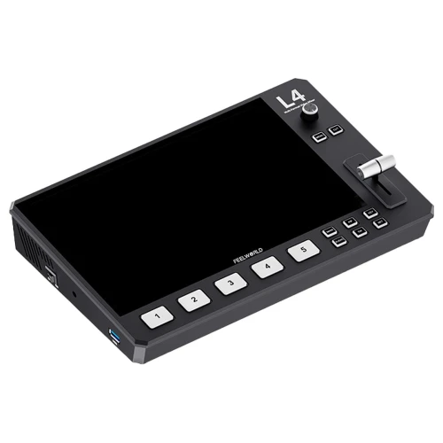 Mikser FeelWorld L4 Ekran 10.1 Zestaw Kabli Zasilacz Switcher Live
