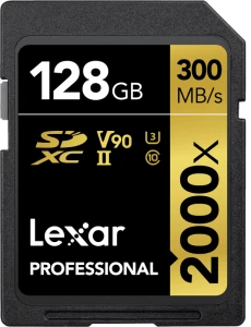 Karta Lexar SDXC Pro 2000X UHS-II U3 R300/W260 (V90) 128GB