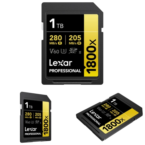 Karta pamięci SDXC Lexar Pro 1800x 1TB UHS-II V60 U3 280MB/s do aparatu
