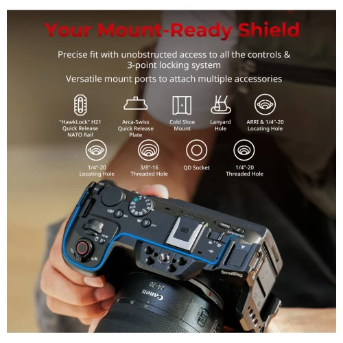 Klatka operatorska SmallRig 6381 HawkLock do Canon EOS R6 V Zestaw V-Mount