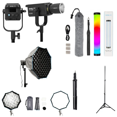 Zestaw 3Zestaw Oświetleniowy Nanlite Tiktok/Insta Kit – Kompletne oświetlenie do nagrań i streamingu