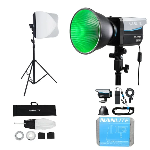 Lampa Nanlite FC-120C LED RGB + Softbox Lantern 60cm