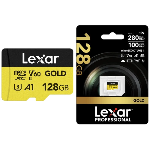 Karta Lexar microSDXC Gold 128GB UHS-II U3 V60 A1 R 280MB/s W 100MB/s