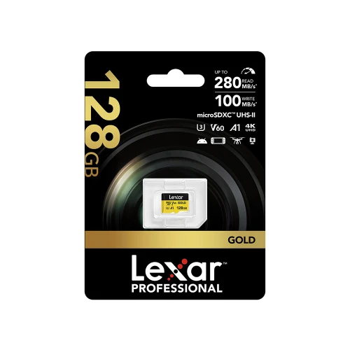 Karta Lexar microSDXC Gold 128GB UHS-II U3 V60 A1 R 280MB/s W 100MB/s