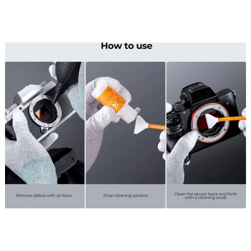 Zestaw czyszczący K&F Concept do matryc pełnoklatkowych Sensor Cleaning Swab Kit