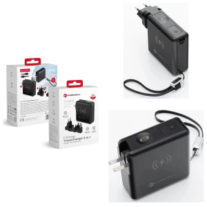 Ładowarka Podróżna Powerbank 6w1 Forcell F-Energy PD 45W 15000mAh Czarna