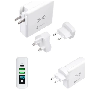 Ładowarka Podróżna Powerbank 8000mAh Indukcja QC3.0 UK US EU Forcell F-Energy