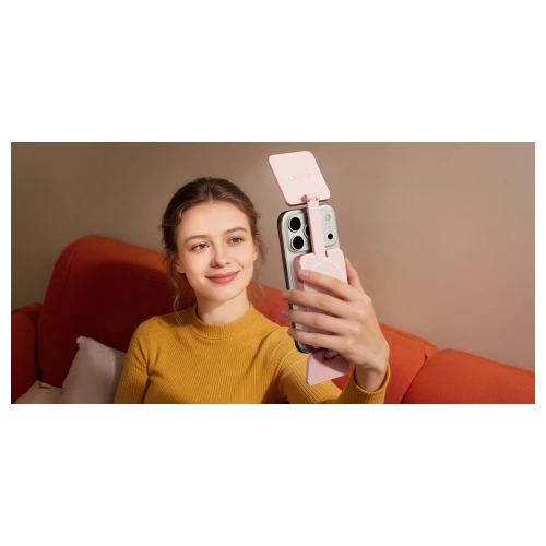 Lampa LED do telefonu smartfona MagSafe selfie wideo Ulanzi GL01 różowa