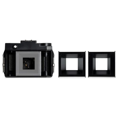Aparat Analogowy Holga 120N Czarny + 2 Maski Kadru 6x6 6x4.5 Pasek Dekielek