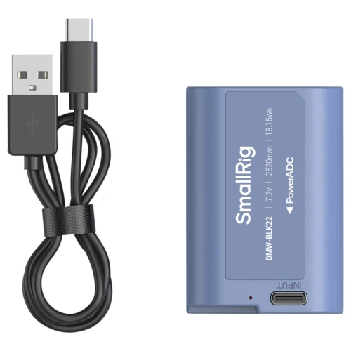 SmallRig 4906 Akumulator Bateria USB-C DMW-BLK22 Panasonic Lumix S5 II GH6