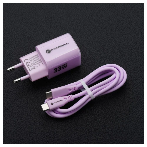 Szybka Ładowarka Do Telefonu GaN III 33W Fioletowa USB-C QC4.0 VT-41