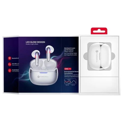 Słuchawki Bezprzewodowe Douszne TWS Bluetooth 6.0 ENC Forcell Pulse Air