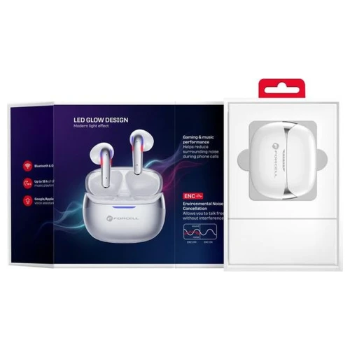 Słuchawki Bezprzewodowe Douszne TWS Bluetooth 6.0 ENC Forcell Pulse Air