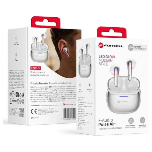 Słuchawki Bezprzewodowe Douszne TWS Bluetooth 6.0 ENC Forcell Pulse Air