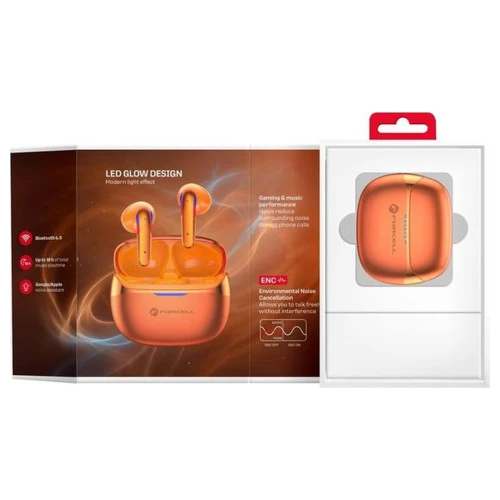Słuchawki Bezprzewodowe Douszne TWS Forcell Pulse Air Bluetooth 6.0 ENC Złote