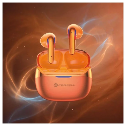 Słuchawki Bezprzewodowe Douszne TWS Forcell Pulse Air Bluetooth 6.0 ENC Złote