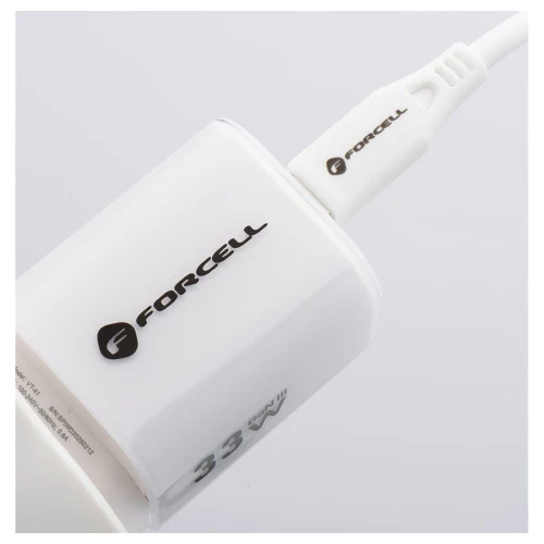 Ładowarka Sieciowa GaN III 33W USB-C USB-A PD QC4.0 Forcell VT-41 Biała