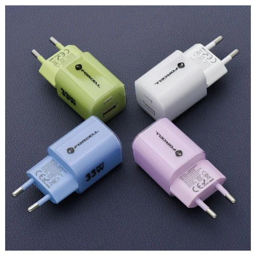 Ładowarka Sieciowa GaN III 33W USB-C USB-A PD QC4.0 Forcell VT-41 Biała
